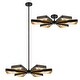 preview thumbnail 2 of 4, Luna 6 Light Bronze & Gold Chandelier - 27'' W x 46'' H