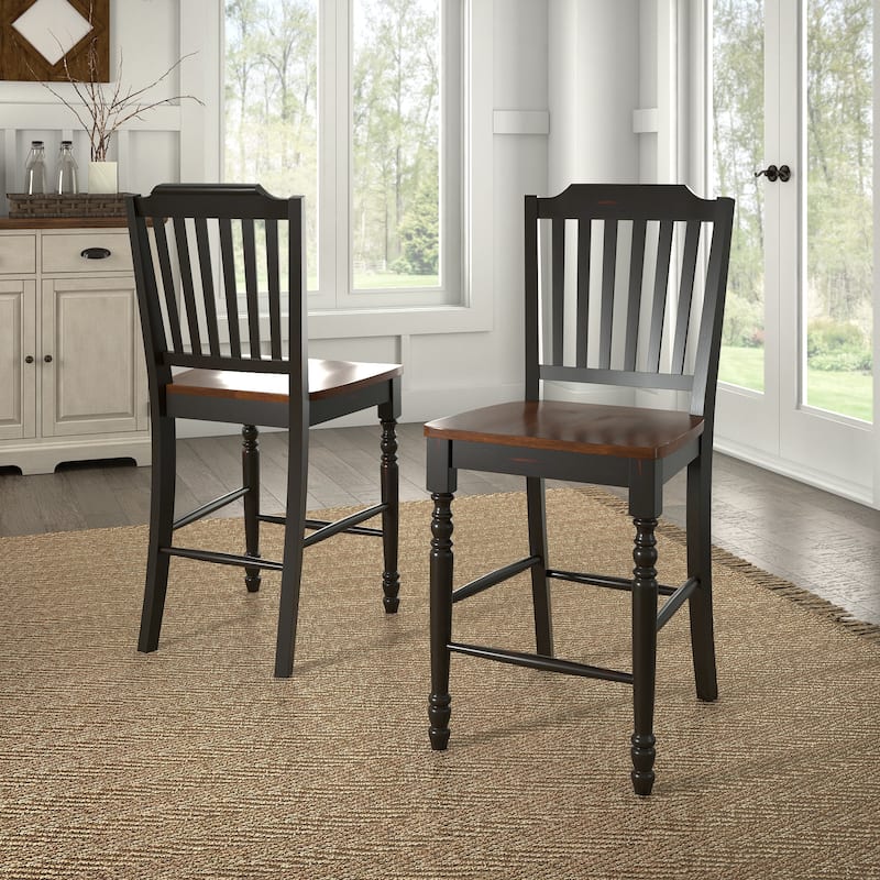 Brunico Two-Tone Counter Height Chairs (Set of 2)