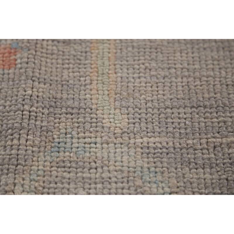 Hand Knotted Oriental 100% Wool Carpet Transitional All-Over Purples Oushak Area Rug - 11' 5'' X 9' 0''