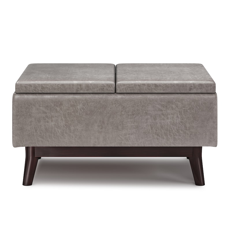 WYNDENHALL Ethan 34 inch Wide Mid Century Modern Rectangle Table Ottoman