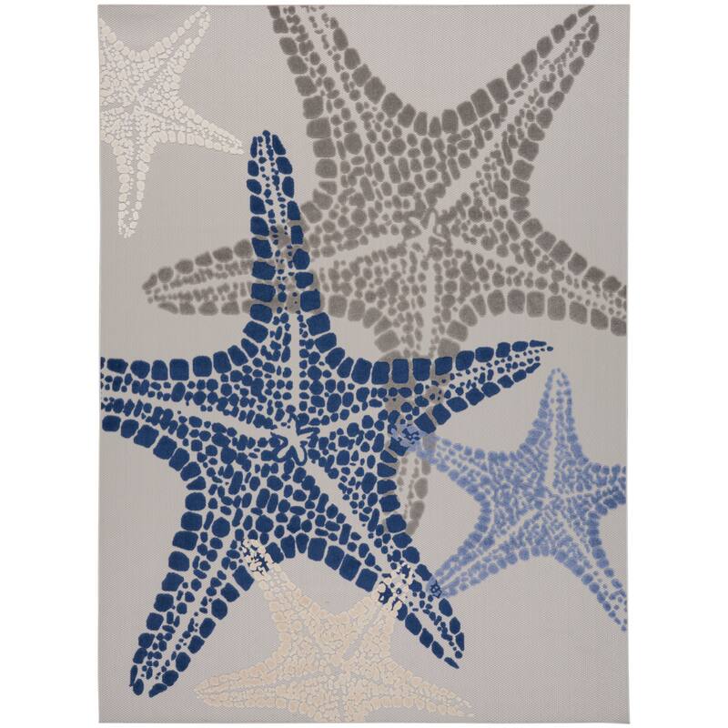 Aloha Coastal Starfish Beach Indoor/Outdoor Area Rug