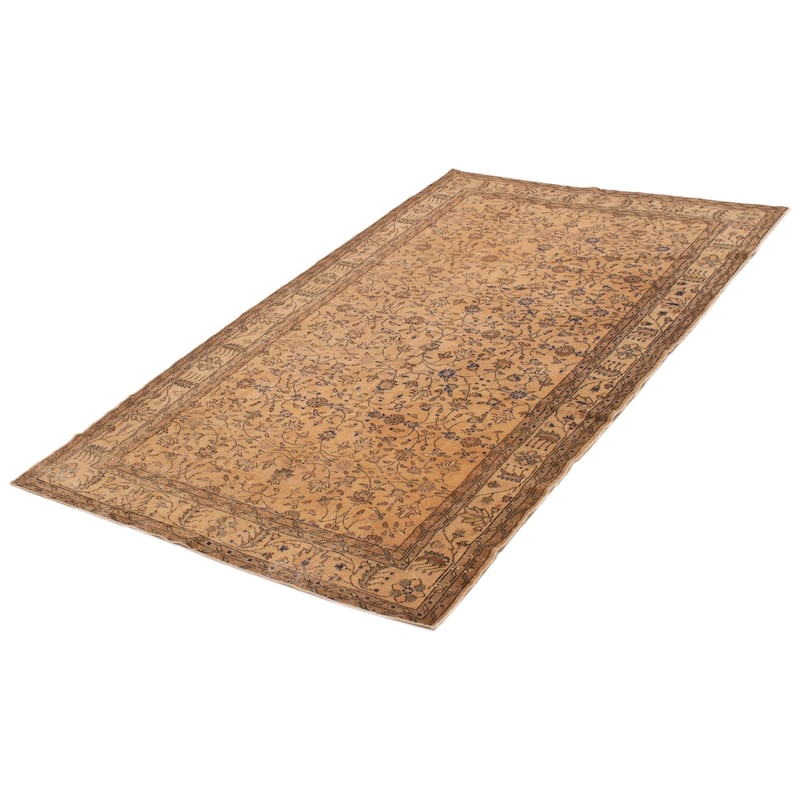 ECARPETGALLERY Hand-knotted Melis Vintage Beige Wool Rug - 5'7 x 9'0