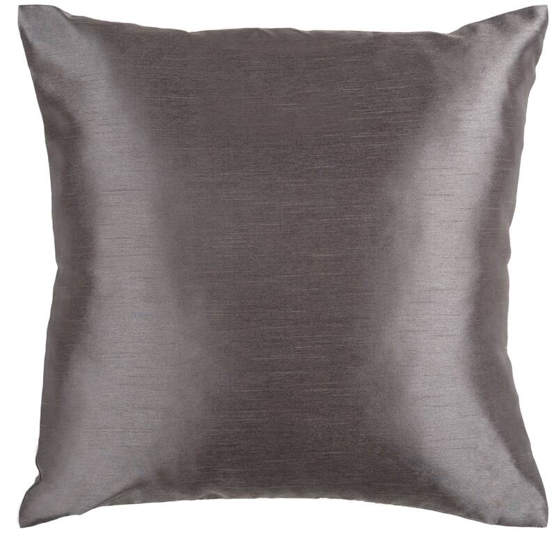 Artistic Weavers Chic 22-inch Square Silky Decorative Pillow Cover with Poly Insert - Pewter