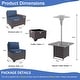 preview thumbnail 83 of 99, Outdoor Patio Furniture Set, All Weather PE Wicker Sectional Conversion Sofa set with Firepit(Optional)