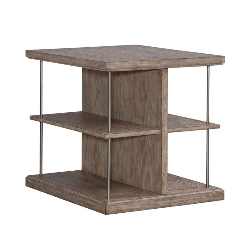 City Scape Burnished Beige End Table