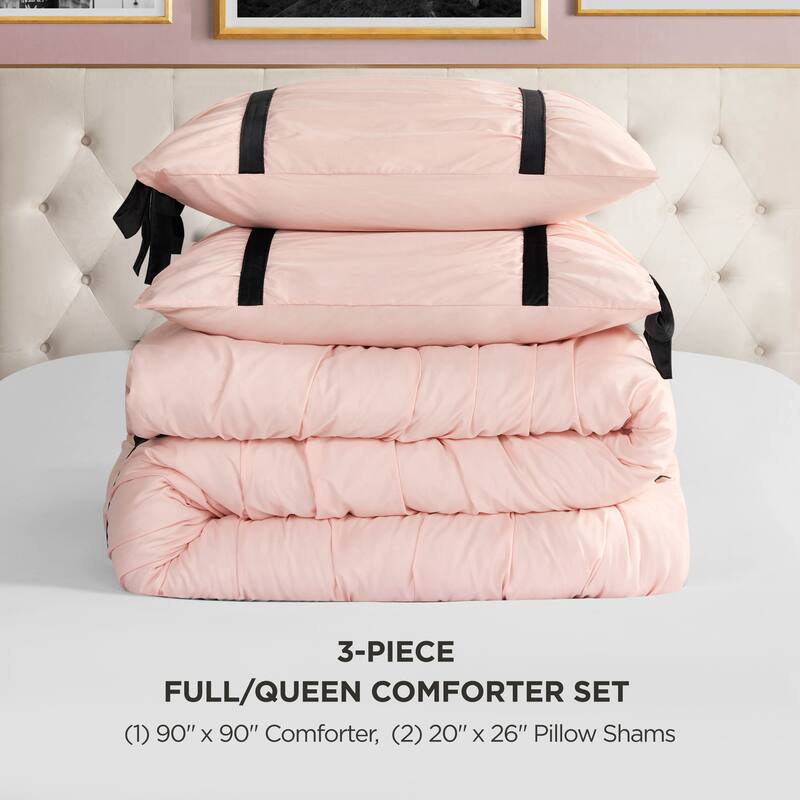 Juicy Couture Amelie Bows Ruched Comforter Sets