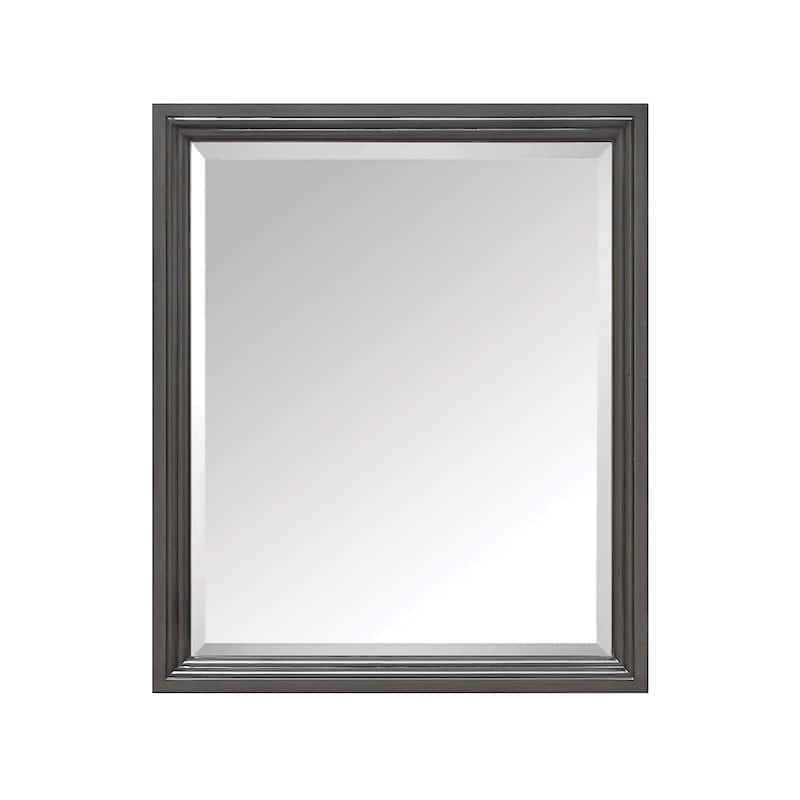 Avanity Thompson Collection 33" x 28" Framed Flat Mirror - Charcoal Glaze