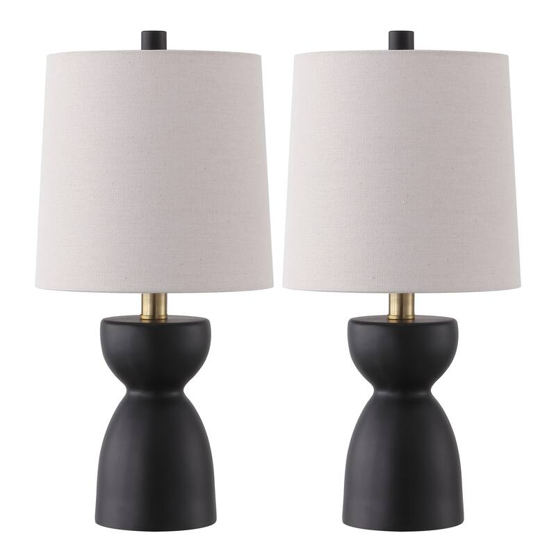 SAFAVIEH Couture Dunia, 19-inch, Resin Table Lamp (Set of 2) - 9"W x 9"D x 19"H