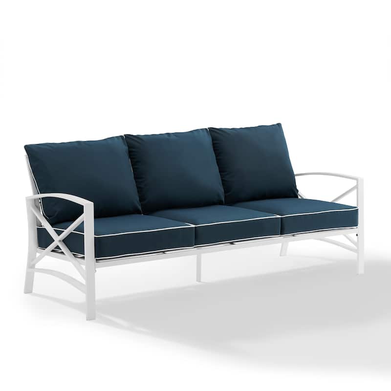 Kaplan Outdoor Metal Sofa - 79"W x 30.5"D x 32"H