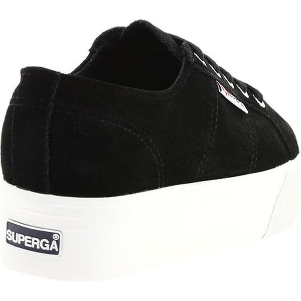 superga black suede flatforms