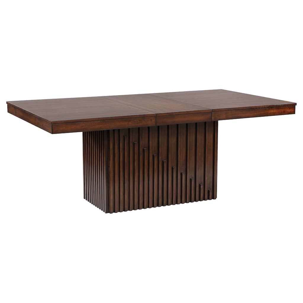 Ryn Dining Table, 60-78 Inch Removable Extendable Rectangular Top, Brown