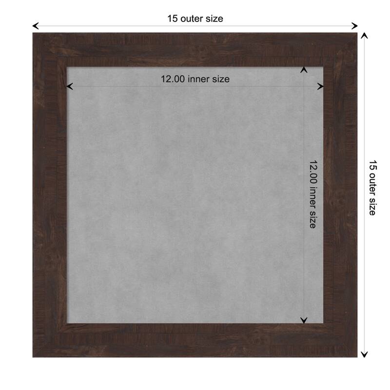 Amanti Art Fresco Dark Walnut Framed Magnetic Board - Board Size 12x12