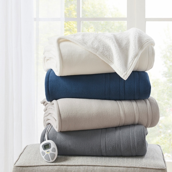 Fleece to Sherpa Heated Blanket by Serta. Opens flyout.