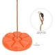 preview thumbnail 5 of 3, Disc Seat Swing - Kids Monkey Rope Tree Zip Line Swings for Play Set, Tree, Outdoor Backyard, Playground Fun, Orange - N/A