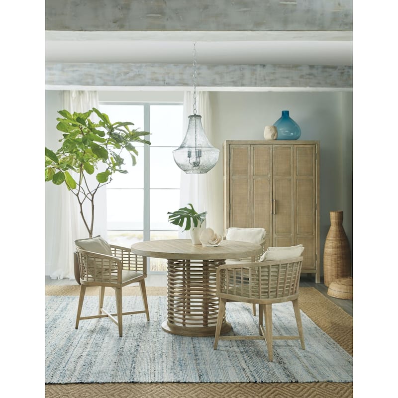 Hooker Furniture Surfrider 26" Wide Coastal Casual Lattice Cane Barrel