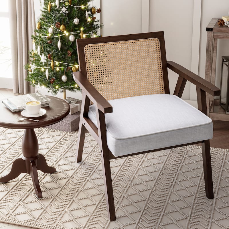 Double Papasan Chair Loveseat Oversized All-weather PE Rattan Chair with Cushion