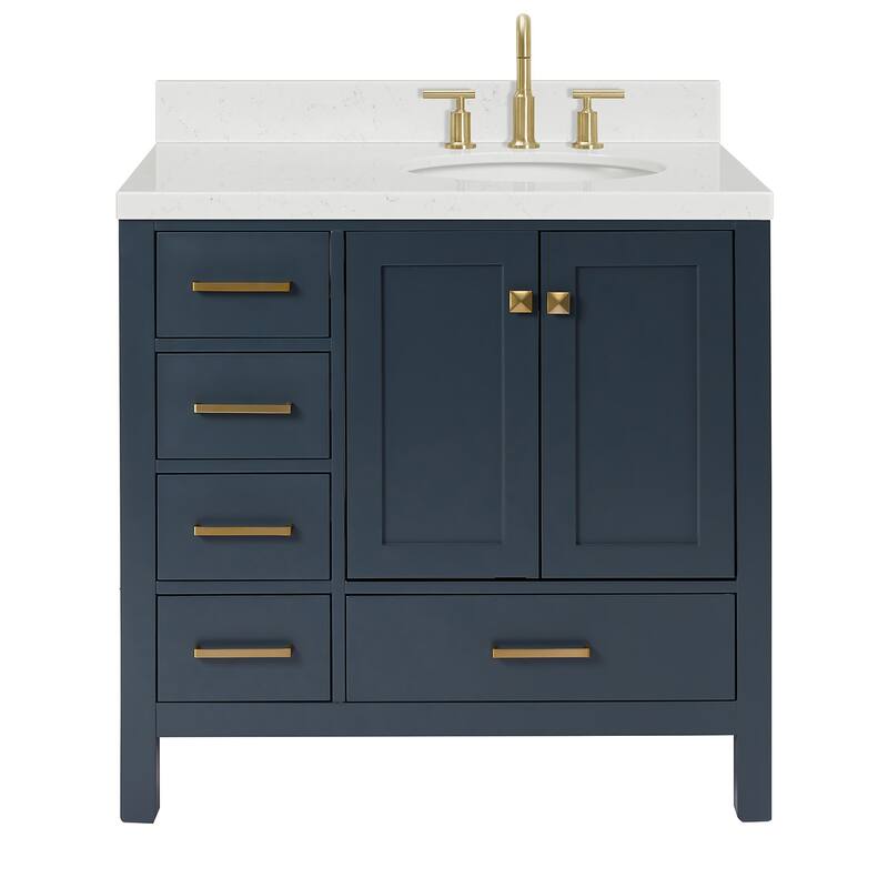 Ariel A036SRCQOVO Cambridge 36" Free Standing Single Basin Vanity Set