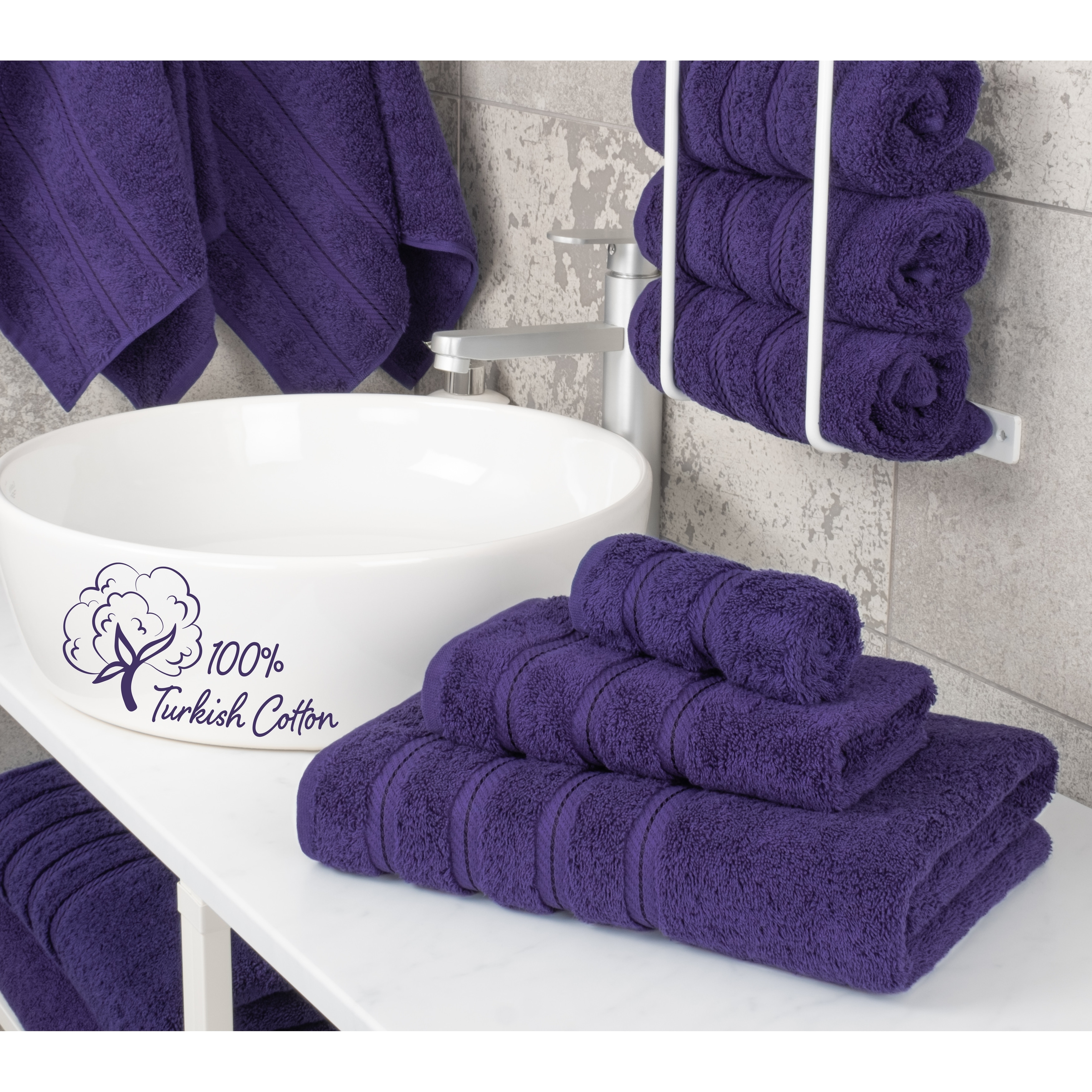 Flenulla Towels for Bathroom, %100 Turkish Cotton Clearance Prime