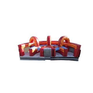 JumpOrange Shadow Obstacle Course Bounce House Inflatable with Air Blower, Commercial Grade, Outdoor Play Kids Party (Piece 4)