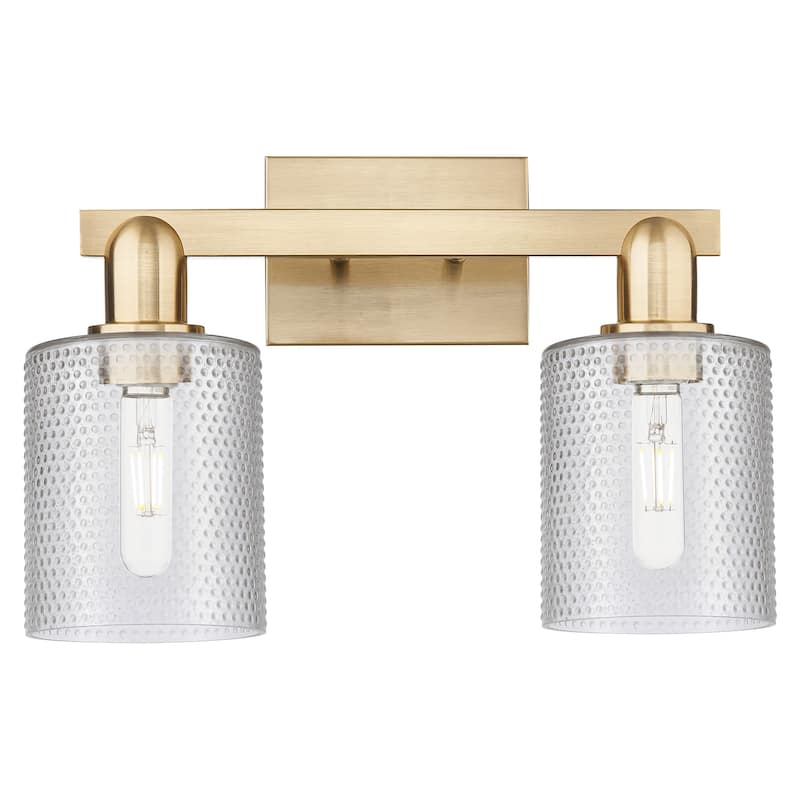 Innovations Lighting 716-2W-11-16 Cobbleskill Vanity Cobbleskill 2 - Champagne Bronze / Clear