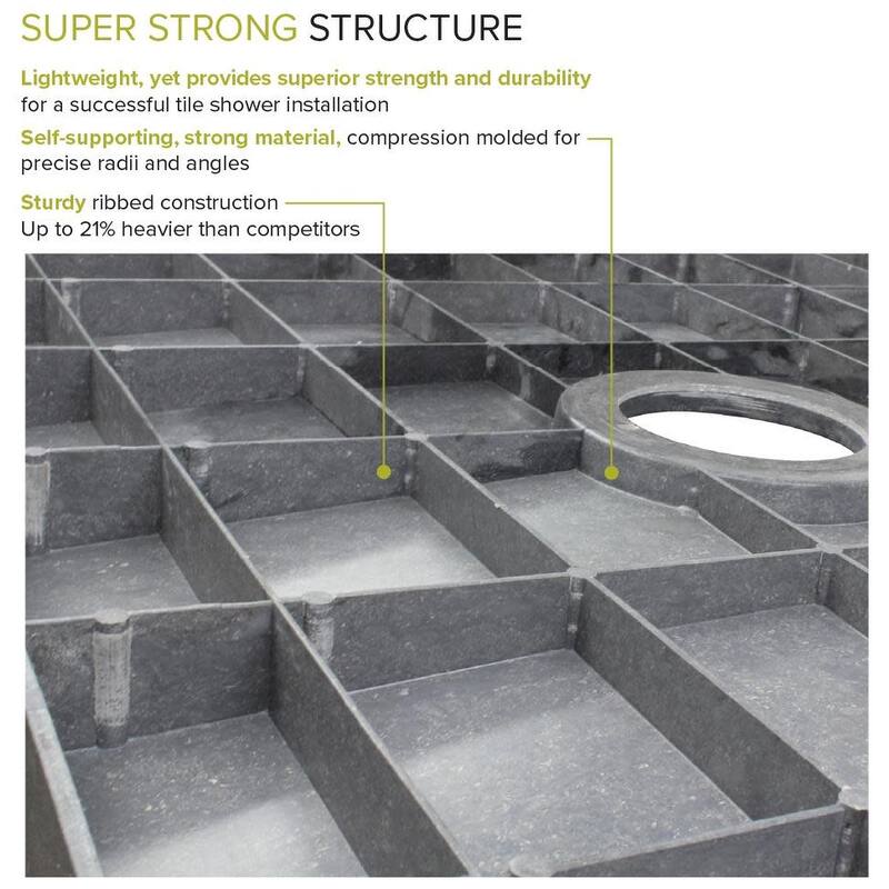 Transolid TRS_FTT6034R Ready Tile 60" x 34" Rectangular Shower Base