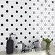 preview thumbnail 10 of 9, Merola Tile Metro 1" Hex Glossy Wht w/BlkDot 10-1/4"x11-7/8" Porcelain Mosaic Tile