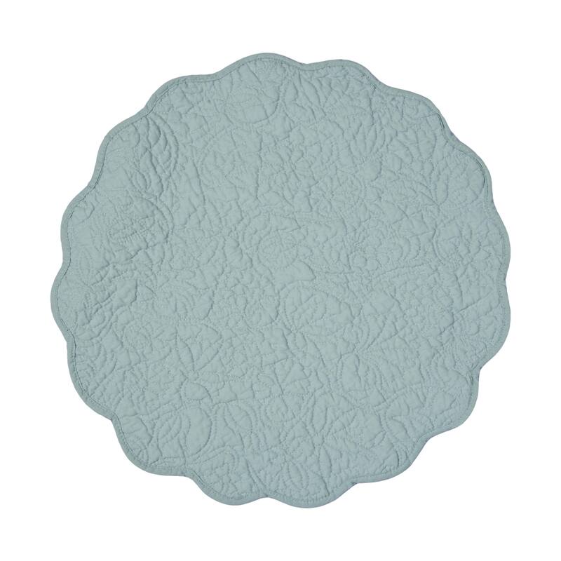 Christiana Breeze Reversible Machine Washable Round Quilt Placemats Set of 6