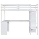 preview thumbnail 26 of 24, Wood Loft Bed Frame with Storage Shelves,1 Cabinet and 2 Drawers,L-shaped Desk,Full Size