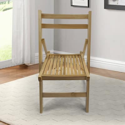 4pcs Slatted Wood Foldable Chair Special Event Chair