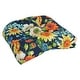preview thumbnail 19 of 39, 19-inch Rounded Back Tufted Indoor/Outdoor Chair Cushion - 19" x 19" Alfinia Fresco Caspian