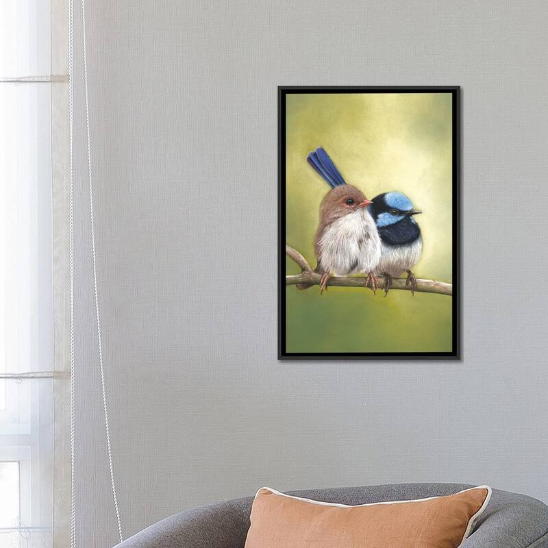 iCanvas "Superb Fairy Wren Couple" by Ann Hutchinson Framed