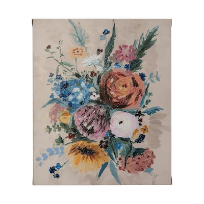 Farmhouse Flowers II (40 x 50) Canvas Art Print