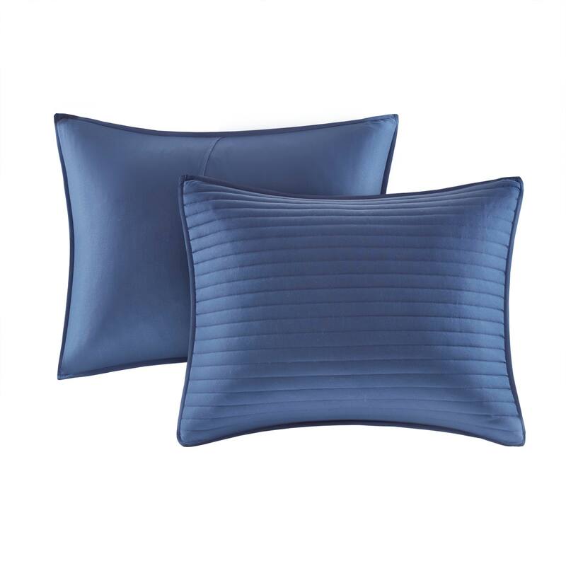 GDF Studio - Marina 8-Piece Printed Seersucker Comforter and Quilt Set Collection with Decorative Pillows