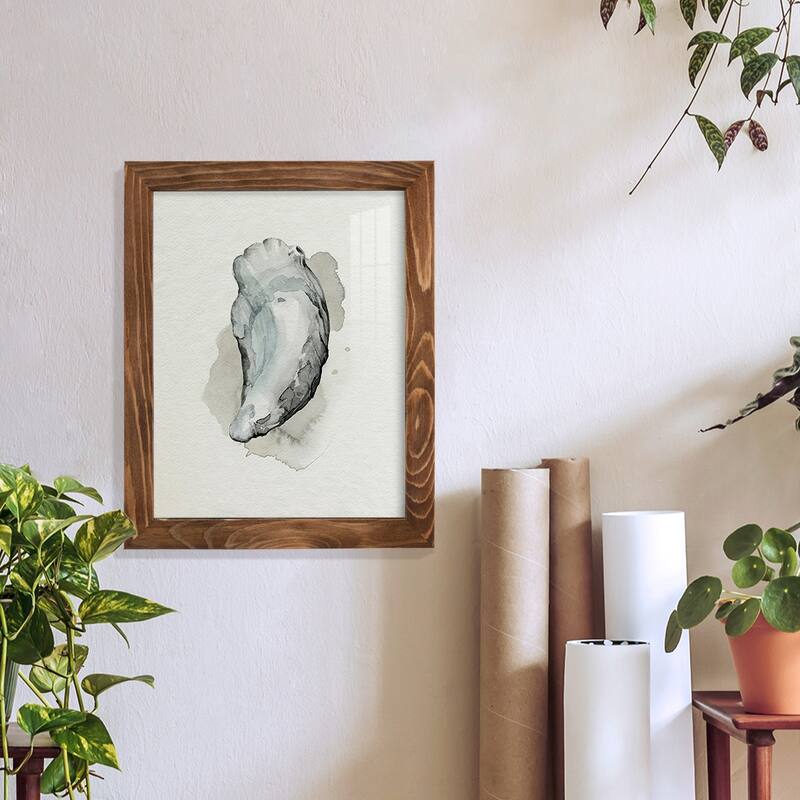 Oysters on the Bay II -Framed Print w/glass-Cherry Red