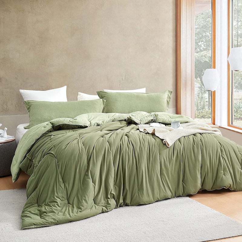 Yoga Pants® - Coma Inducer® Oversized Cooling Comforter Set - Military Green - Oversized Queen