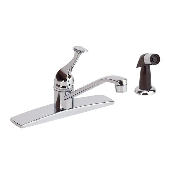 slide 2 of 2, Kitchen Faucet Chrome 1 Handle w/ Sprayer Single Hole Renovators Supply