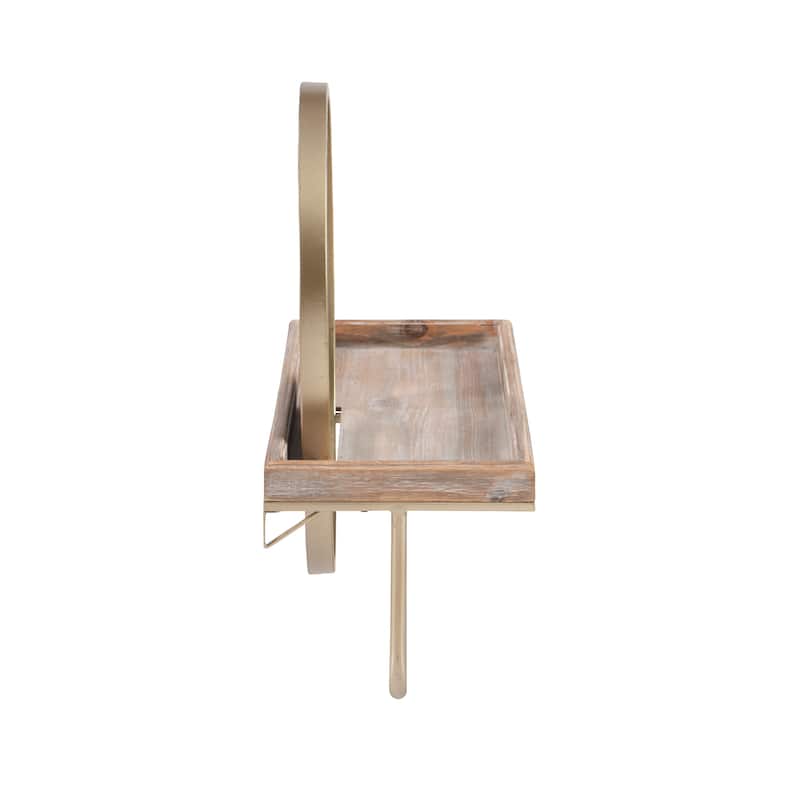 Kaylor Modern Farmhouse Shelf with Mirror