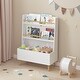 preview thumbnail 4 of 6, Kids Bookshelf, Book and Magazine Rack, Book Organizer, toy Storage Cabinet Organizer, White