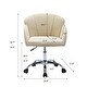 preview thumbnail 24 of 38, Modern Swivel Office Chair with Casters, Adjustable Lift Height, Teal