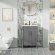 preview thumbnail 13 of 45, 24"/30"/36" Retro Bathroom Vanity W/ Drop in Sink Combo Cabinet Set Grey - 24"