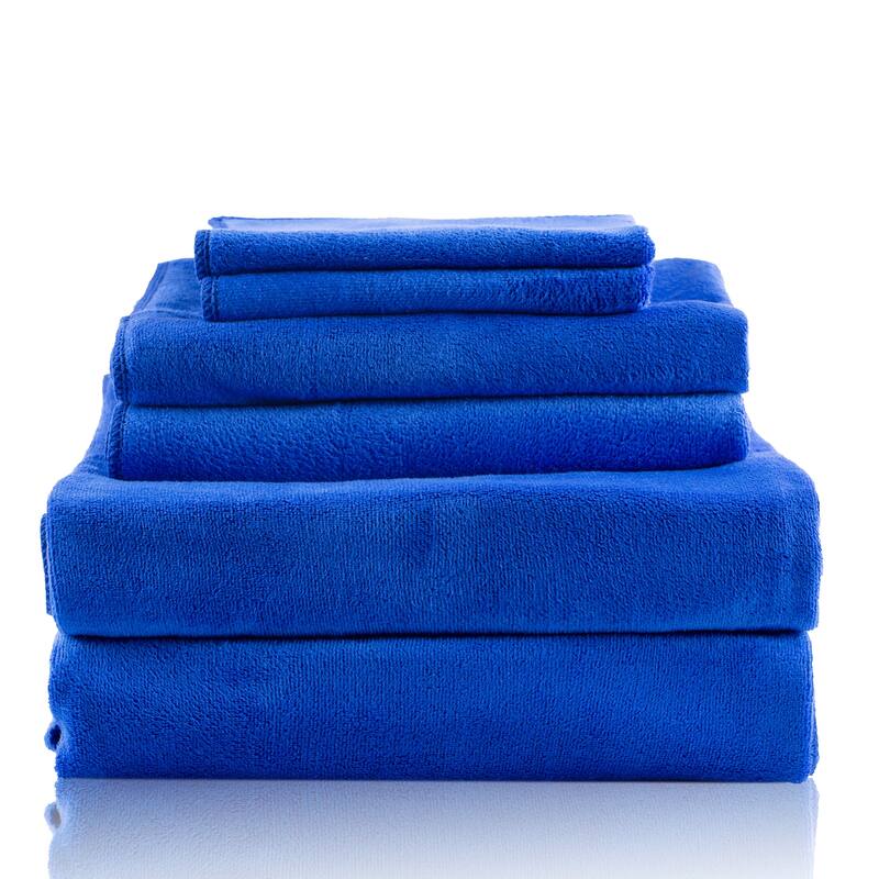 6-Piece Towel Set（2 bath towels + 2 hand towels+ 2 washcloths）