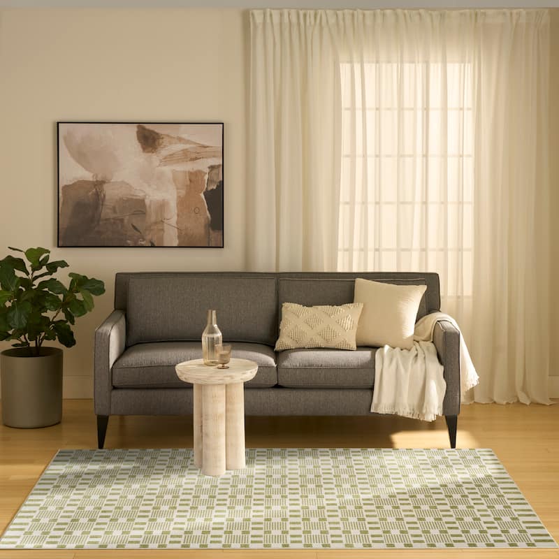 Nourison Nordic Indoor only Green Geometric Area Rug - 5' x 7' - Green