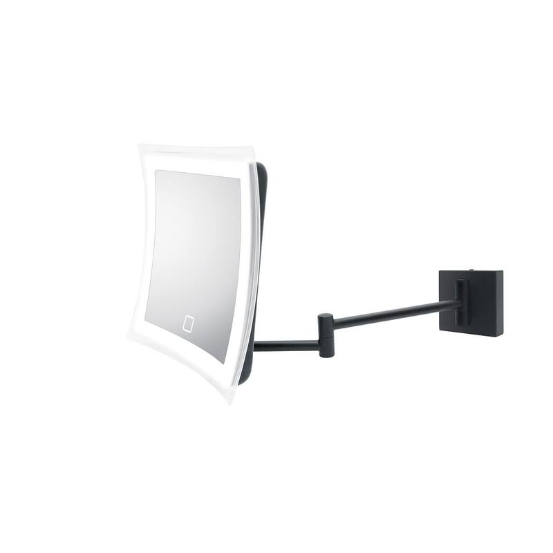 WS Bath Collections Beauty 8-11/16" x 8-5/16" Framed Bathroom Mirror - Matte Black