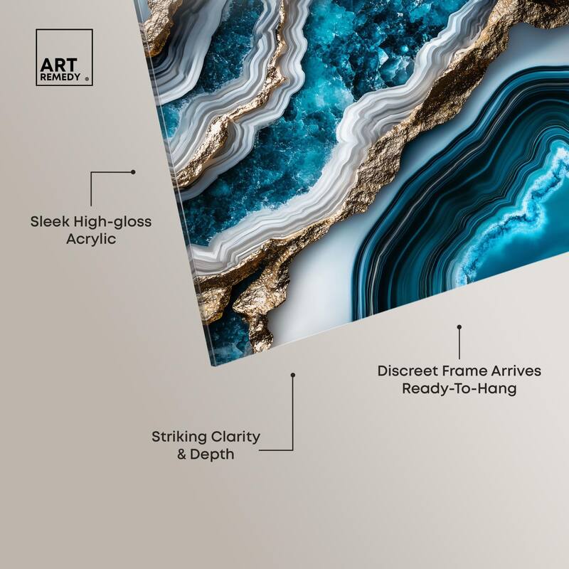 Teal Tides Treasure II Acrylic by Art Remedy, Ready to Hang