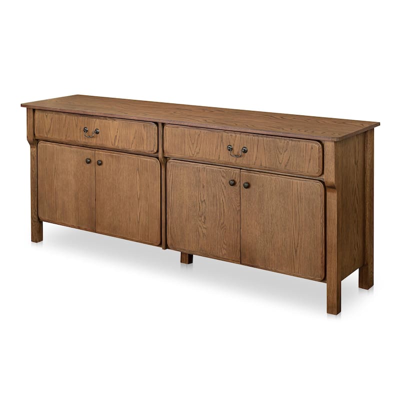 NADAAL STUDIOS Bastian, Sideboard With drawers, Warm Brown - 78.5"W x19.76"D x32"H