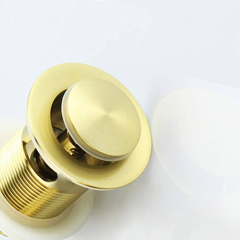 DORNBERG B012A Pop Up Bathroom Sink Drain with Overflow - Brushed Gold