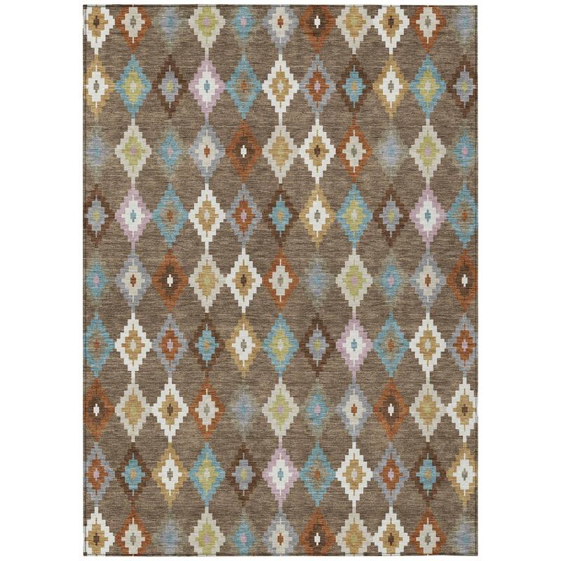 Machine Washable Indoor/ Outdoor Global Ahmet Chantille Rug
