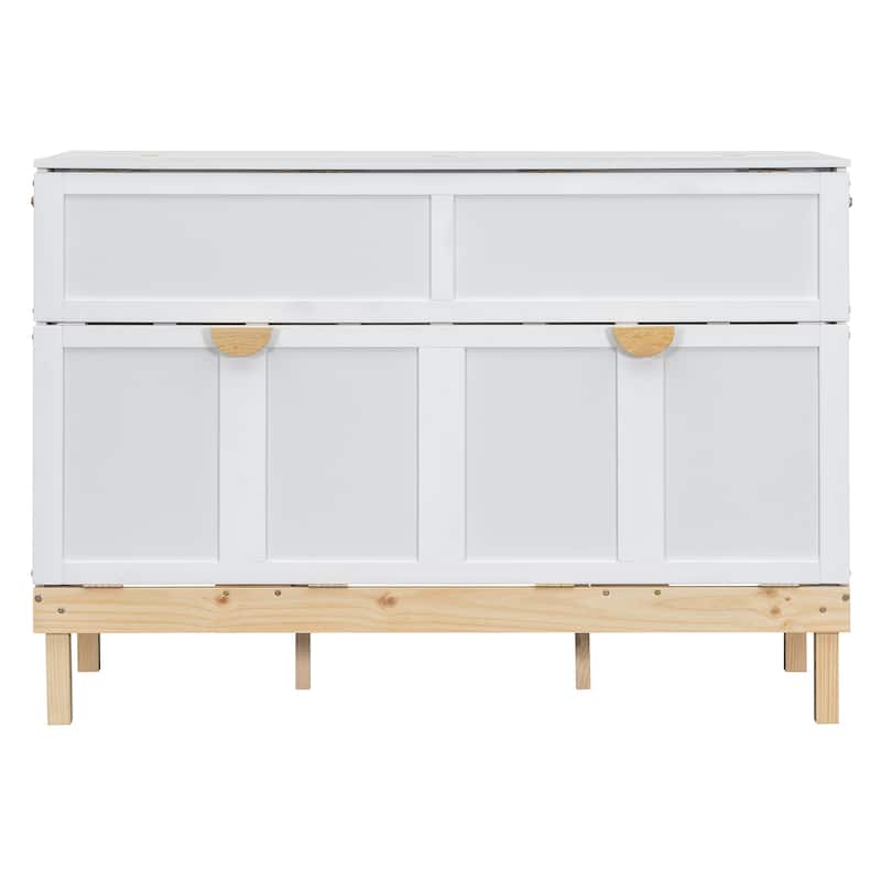 Queen Size Murphy Chest Bed, Wood Hidden Folding Murphy Cabinet Bed Frame