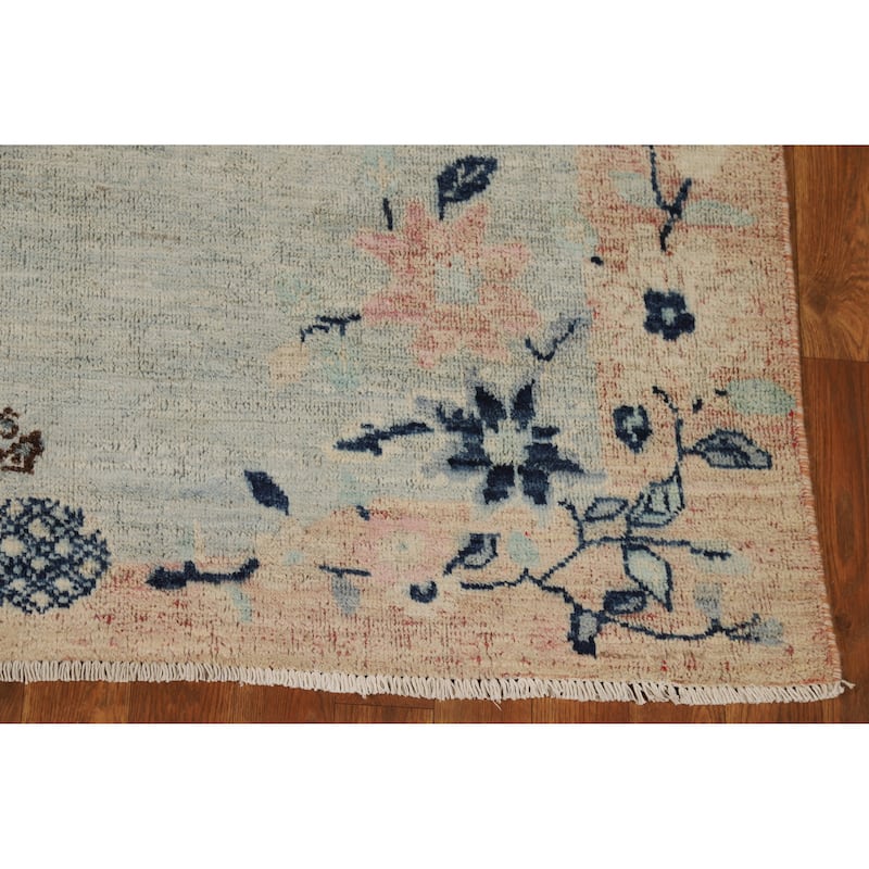 Art Deco Turkish Rug Vegetable Dye Hand-Knotted Wool Carpet - 5'0"x 7'0"