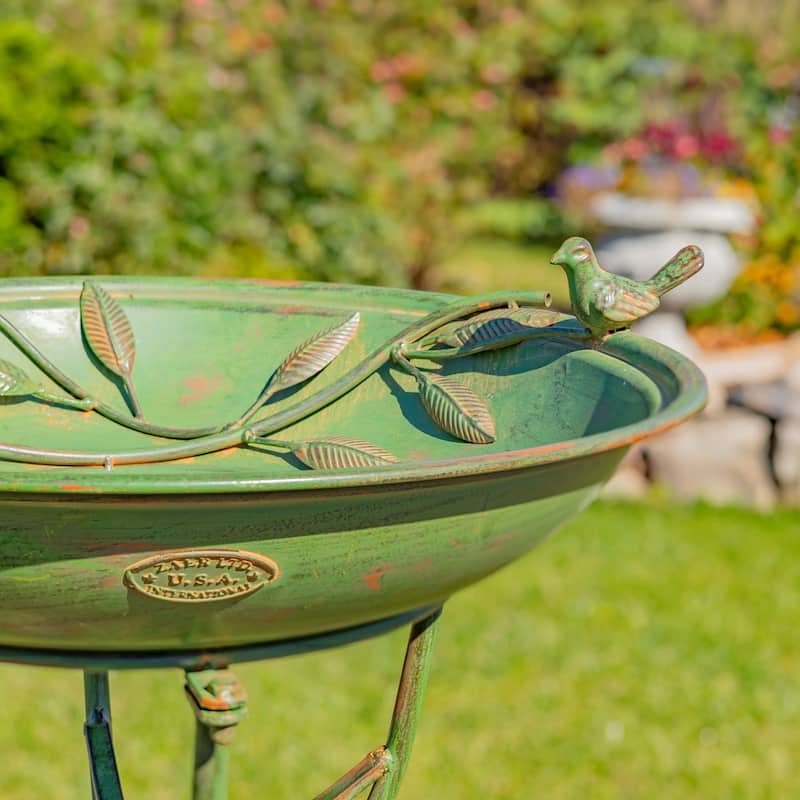 Two Birds Iron Birdbath